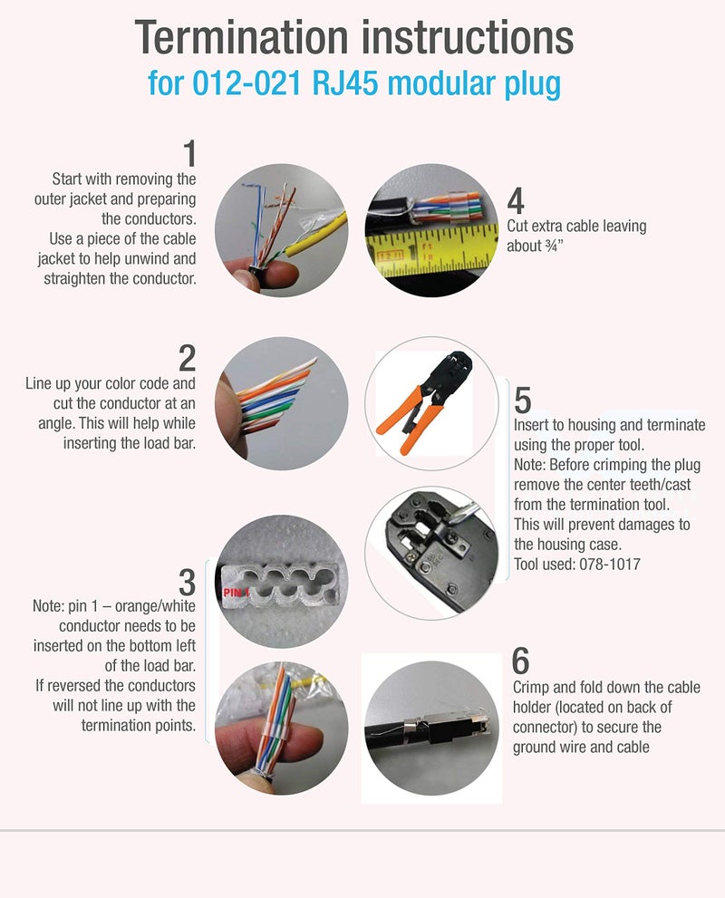 Vertical Cable Cat6 and Cat6A Shielded RJ45 Modular Plug -100 pcs